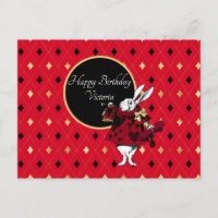 Coelho Branco em Aniversário Vermelho