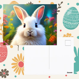 Cartão Postal Coelho Caprichoso da Primavera | Correio Feliz Flo