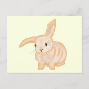 Cartão Postal Coelho Coelho Marrom Bonito - transparente em amar