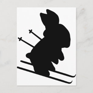 Cartão Postal coelho da neve