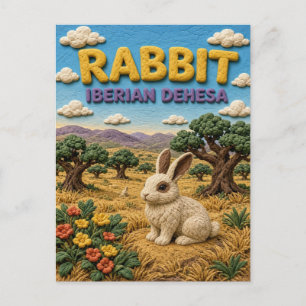 Cartão Postal Coelho Dehesa Ibérico Moderno KlayKoo