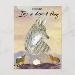 Cartão Postal Coelho do Nevada É uma Coisa do Deserto Nascer do 