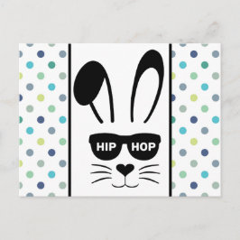 Cartão Postal Coelho Hip Hop de Páscoa