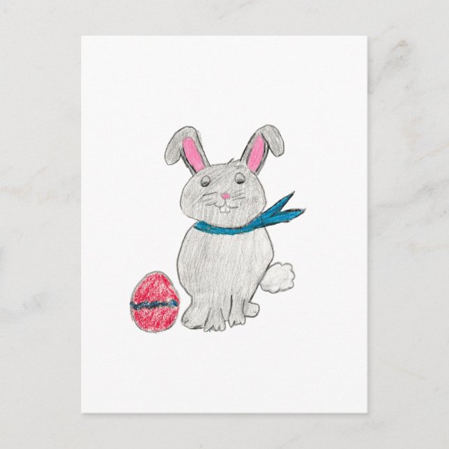 Cartão Postal Coelho páscoa (Frente)