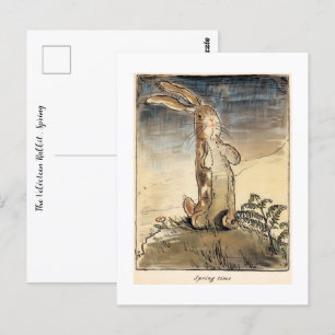 Cartão Postal Coelho Velveteen, Primavera