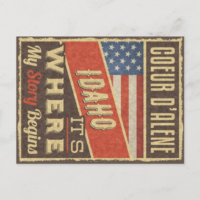 Cartão Postal Coeur d’Alene Idaho (Frente)