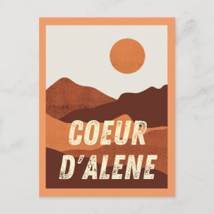 Cartão Postal Coeur d Alene, Paisagem das Montanhas Idaho