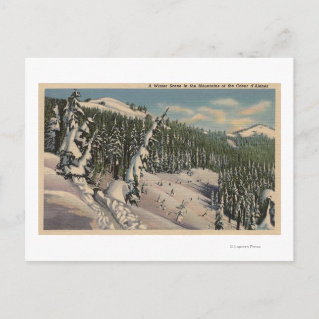 Cartão Postal Coeur d'Alene, ID - Coeur d'Alene (Frente)