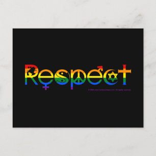 Cartão Postal Coexistir com Respeito Orgulho Gay