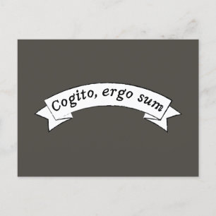 Cartão Postal Cogito, ergo sum - Eu penso, portanto eu existo
