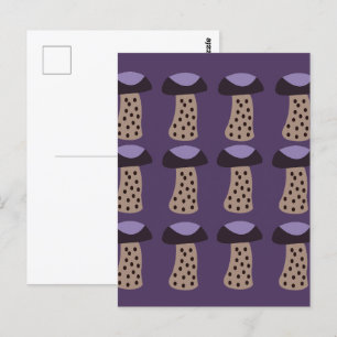 Cartão Postal Cogumelo Cogumelo Roxo