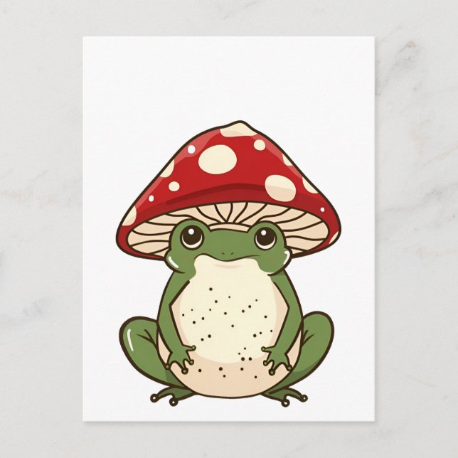 Cartão Postal cogumelo-do-sapo-bobo (Frente)
