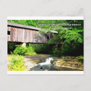 CARTÃO POSTAL COHEELEE CREEK COVERED BRIDGE - HILTON, GA