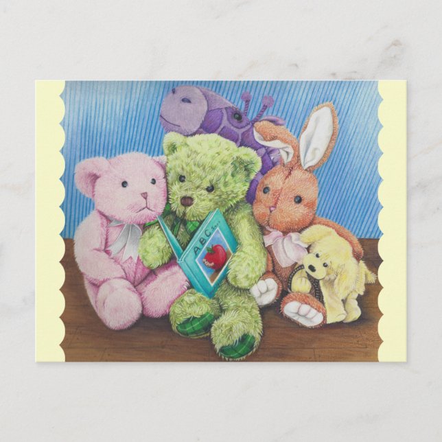 Cartão Postal Coisa Círculo Animal Tempo Impressão (Frente)