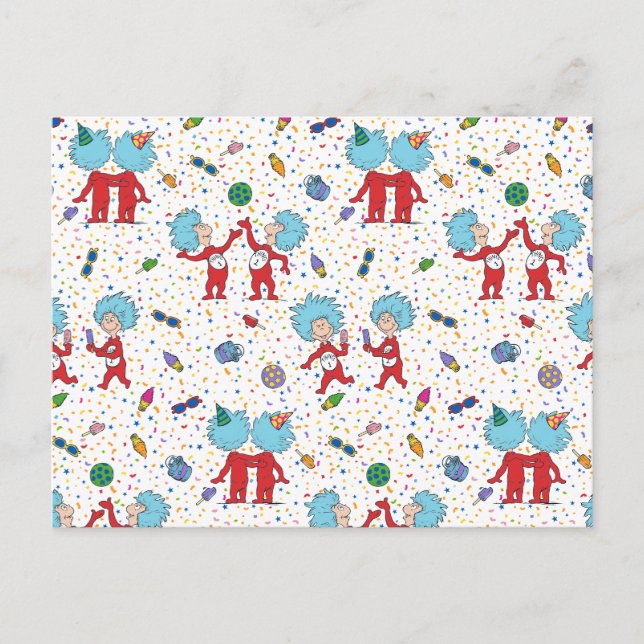 Cartão Postal Coisa Uma Coisa Dois Padrões De Celebração (Frente)