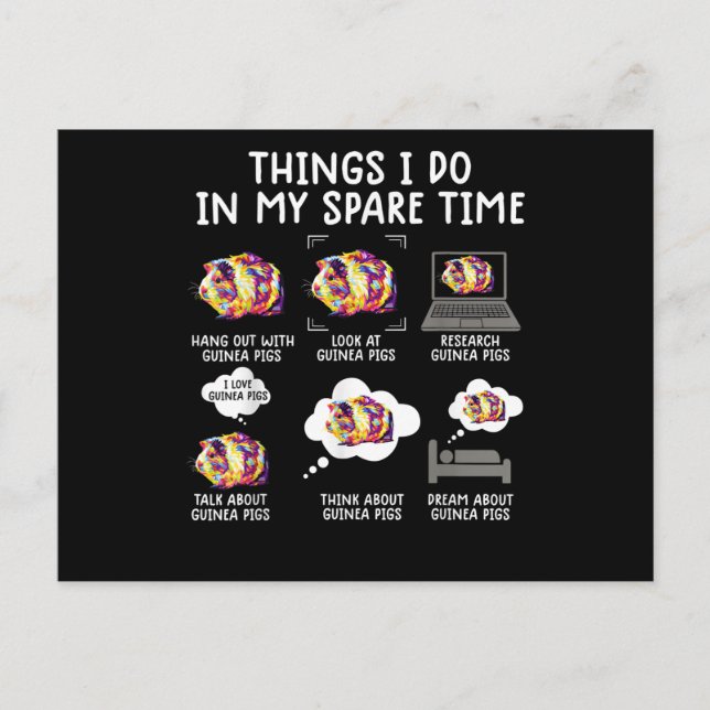Cartão Postal Coisas Engraçadas Que Eu Faço No Meu Tempo Livre (Frente)