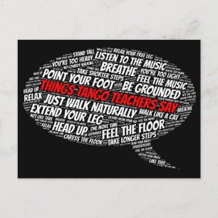 Cartão Postal Coisas que professores de Tango dizem Arte do Tang