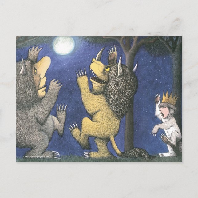Cartão Postal Coisas Selvagens e Max Dançando ao Luar (Frente)