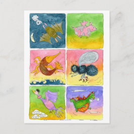 Cartão Postal Coisas Voadoras...