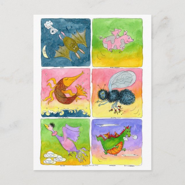 Cartão Postal Coisas Voadoras... (Frente)