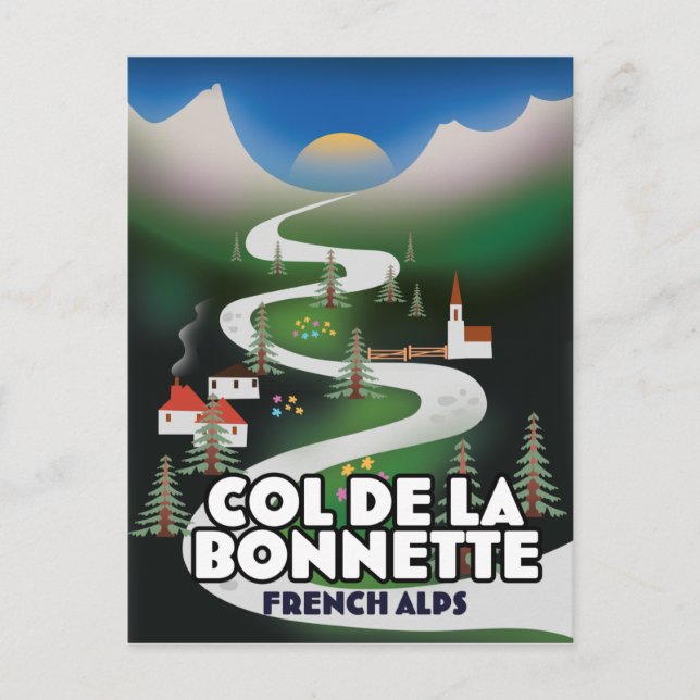 Cartão Postal Col de la Bonette, França (Frente)