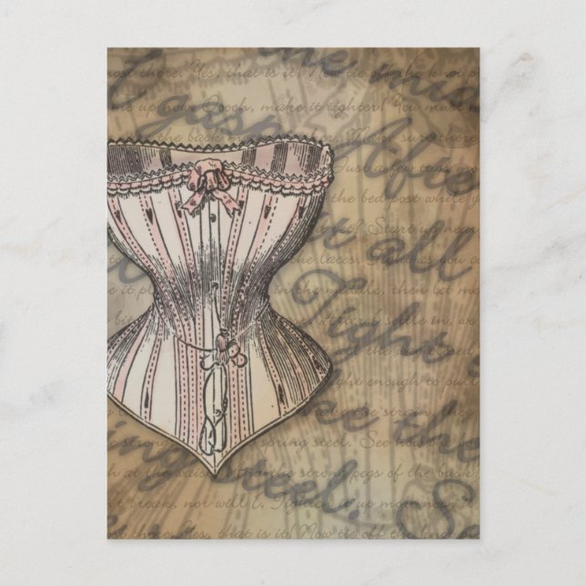 Cartão Postal Colagem Corset (Frente)
