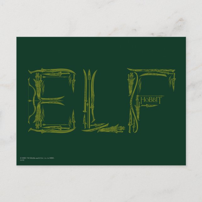 Cartão Postal Colagem de Armas Elf (Frente)