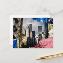 Cartão Postal Colagem de Arquitetura de Mídia Mista