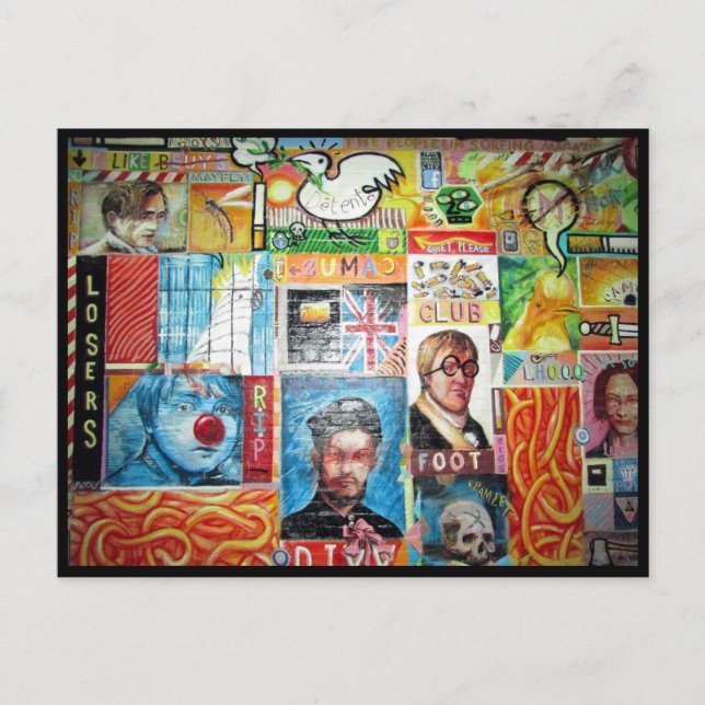 Cartão Postal colagem de arte (Frente)