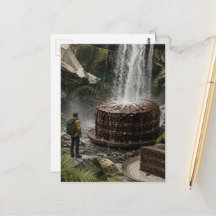 Colagem de Bolo de Chocolate de Arte Surrealista