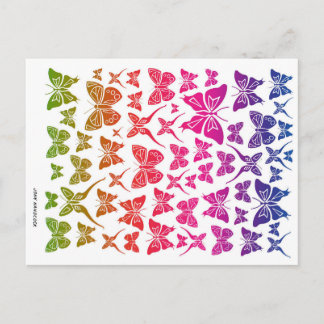 Cartão Postal Colagem de Borboletas