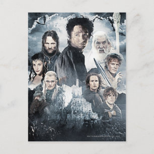 Cartão Postal Colagem de Caracteres 3