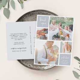 Cartão Postal Colagem de Cinzas | Foto De Casamento Obrigado