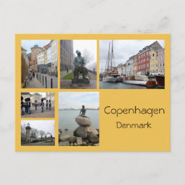 Cartão Postal Colagem de Copenhagen 2