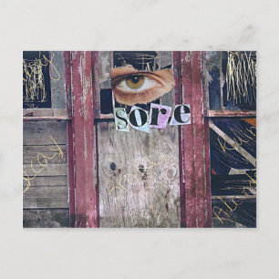 Cartão Postal colagem de espinho