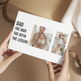Cartão Postal Colagem de Foto Moderna | Presente para o Pai