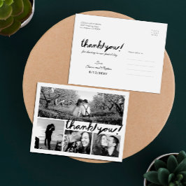 Cartão Postal Colagem de Fotografias com Escrita Manual Divertid