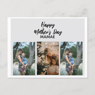 Cartão Postal Colagem de Fotografias de Dia de as mães Feliz com