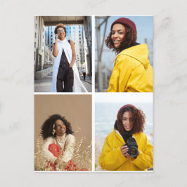 Cartão Postal Colagem de Fotografias do Design 4