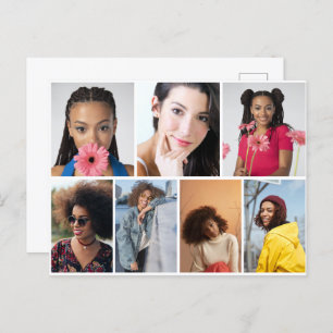 Cartão Postal Colagem de Fotografias do Design 7