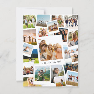 Cartão Postal Colagem de Fotografias do Scrapbook Moderno