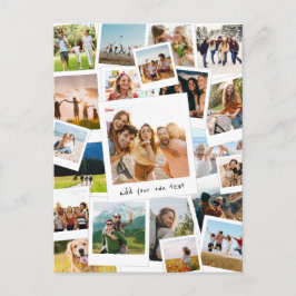 Cartão Postal Colagem de Fotografias do Scrapbook Moderno