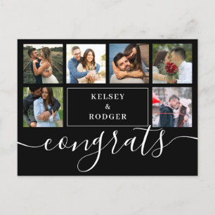 Cartão Postal Colagem de Fotografias Modernas Felicita Posto Pre