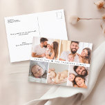 Cartão Postal Colagem de Fotografias Personalizada obrigado Simp<br><div class="desc">Expresse a sua gratidão com o nosso "cartão-postal Simple Heart Obrigado, Colagem de Fotos do Chá de fraldas". Esta carta encantadora apresenta um design doce, simples e personalizável colagem fotográfica, perfeito para mostrar memórias do seu dia especial. Personalize a mensagem no verso para adicionar um toque sincero, fazer estes cartões...</div>