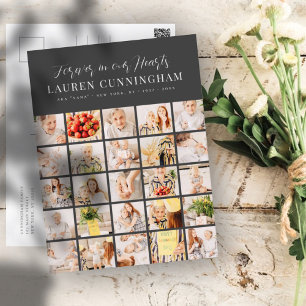 Cartão Postal Colagem de Fotografias Simples e Moderna Memorial 