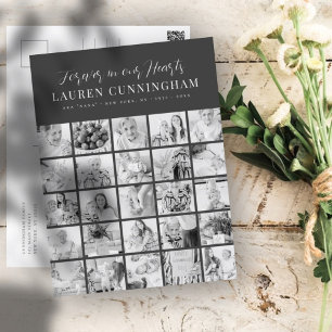 Cartão Postal Colagem de Fotografias Simples e Moderna Memorial 