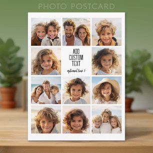 Cartão Postal Colagem de Fotos - 11 Imagens com um bloco de text