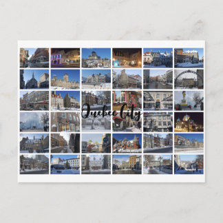 Cartão Postal Colagem de Fotos Branco 36 Grid Viagem Personaliza