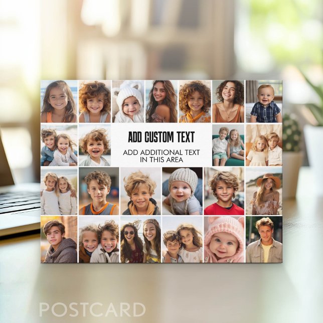 Cartão Postal Colagem de Fotos com Caixa de Texto 23 (Photo Postcard - Customize with your favorite photos)