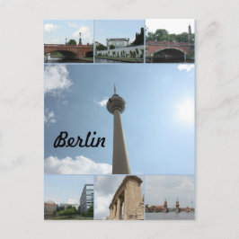 Cartão Postal Colagem de Fotos da Arquitetura de Berlim